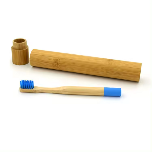 Custom Logo Bamboo Toothbrush Medium Bristles Biodegradable Plastic-Free Toothbrushes