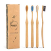 Natural Bamboo Charcoal Soft color Bristles Toothbrushes Kids Bamboo Toothbrush