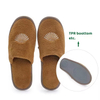 Customised Hotel TPR Boottom Slippers Non-slip Waffle Hotel Slippers Printing LOGO