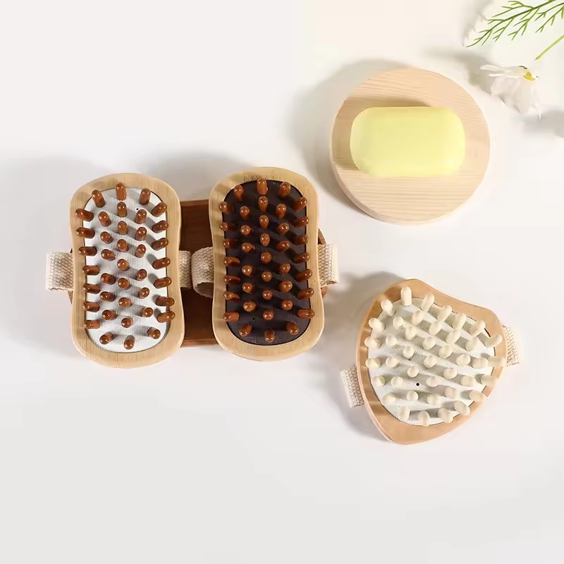 Wooden Body Massage Cellulite Brush Relieve Tense Oil Spa Air Cushion Massage Hair Comb Scalp Brush