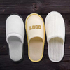 Custom Logo Guest Comfortable White Spa Bathroom Soft Slides Slippers For Hotel