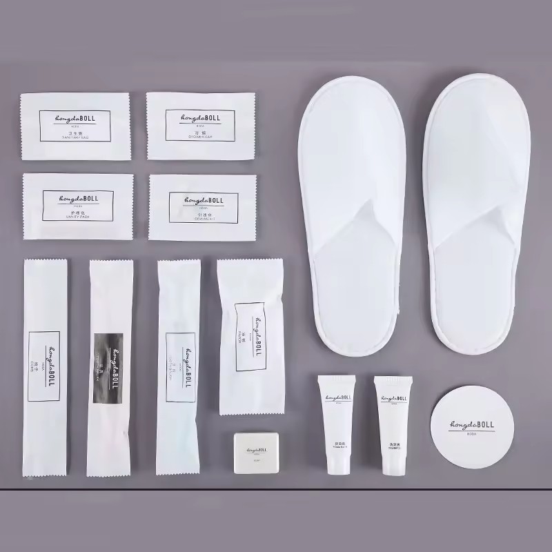 Disposable Unisex Slippers Wash Set Hotel Luxury Bathroom Shampoo Toiletries Amenity Hotel Supplies