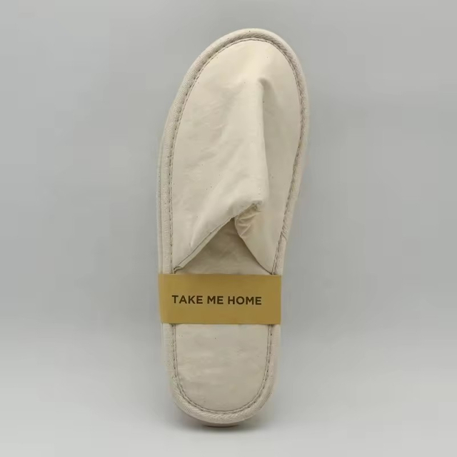 Recycled Cotton Closed Toe Disposable Biodegradable Travelling Airline Spa Hotel Slippers