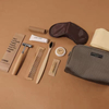 Custom Logo Eco Friendly Complete Craft Paper Travel Amenities Kit With Mini Cosmetic Bag