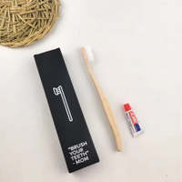 Natural Handle Hotel Disposable Bamboo Toothbrush with Toothpaste Eco Friendly