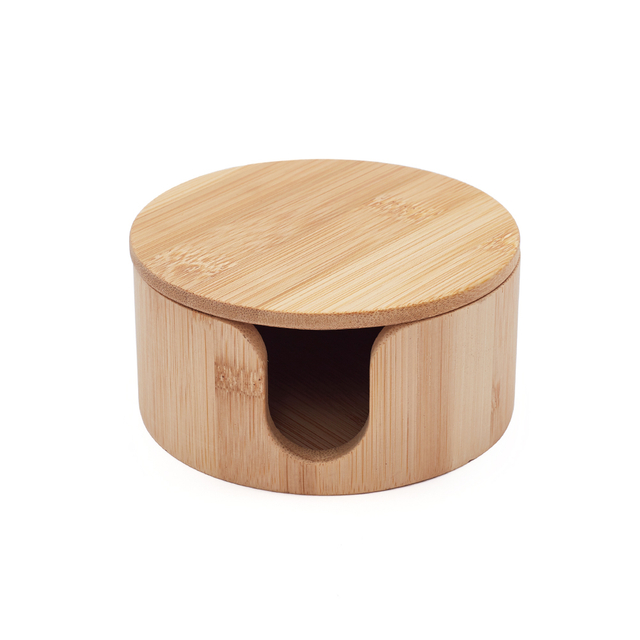  Bamboo Makeup Remover Pads Box Dispenser Bamboo Jar For Makeup Cotton