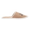 Custom Brown Linen Slippers Disposable Cheap Hotel Slippers