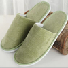 Wholesale Non-slip Washable Print Logo Disposable Super Soft Cheap Hotel Slippers
