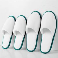 Custom 5 Stars Cheap Luxury Soft Closed Toe Washable White Coral Fleece Disposable Hotel Slippers
