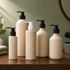 Eco-Friendly Hotel Supplies Cosmetic Container Biodegradable Wheat Straw Bottle Dispenser for Shampoo Shower Gel Empty Container