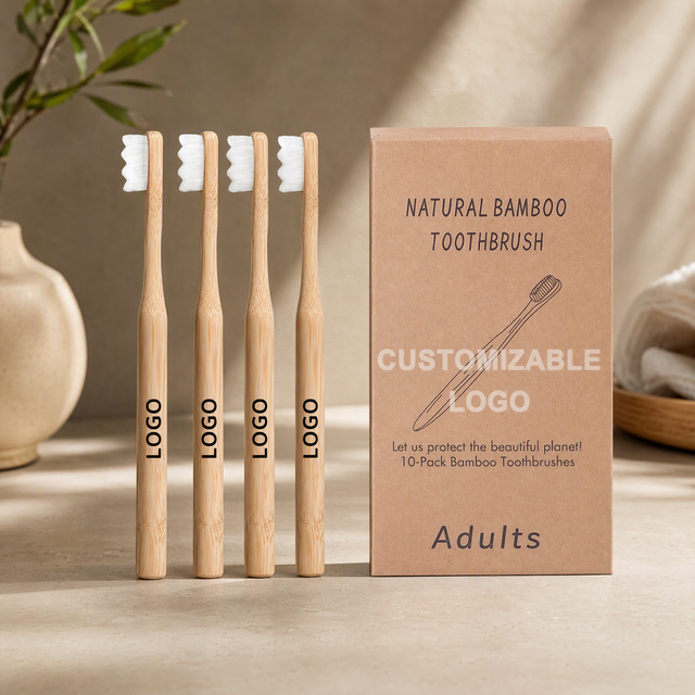 Factory Wholesale Environmental Friendly Organic Nano Ultra Soft Bristle Custom Logo Bamboo Toothbrush