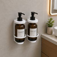 OEM Custom Six Cows Brand Recycled PE Plastic Hotel Amenities Dispenser for Toilet Liquid Soap and Shampoo 15.5x6.5cm