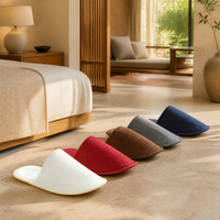 Wholesale Hotel Disposable Sponge Slippers OEM Open Toe Terry Spa Color Customizable Female Slippers
