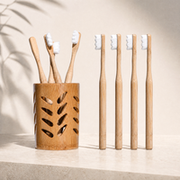 Factory Wholesale Environmental Friendly Organic Nano Ultra Soft Bristle Custom Logo Bamboo Toothbrush