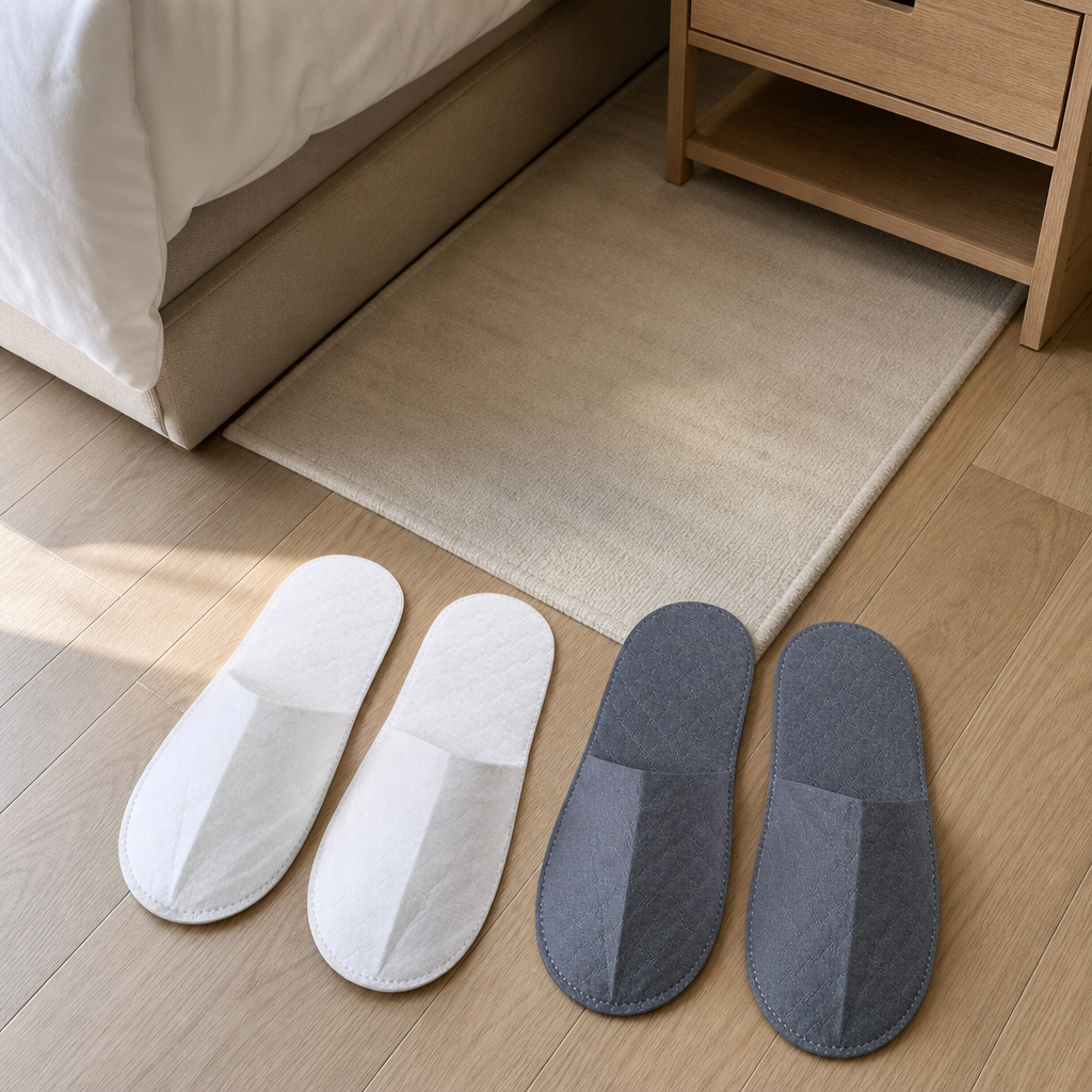 BenBen Disposable Soft Spa Slippers for Hotels Economical One-Time Bathroom Amenities