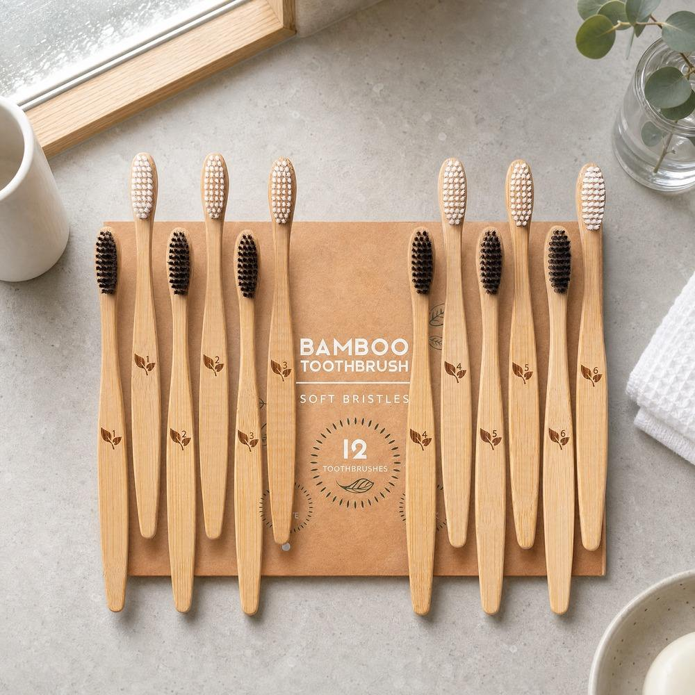 Customized Logo BPA Free Eco Friendly Nylon Bristle Charcoal Organic Biodegradable for Toothbrush for Home & Travel Use