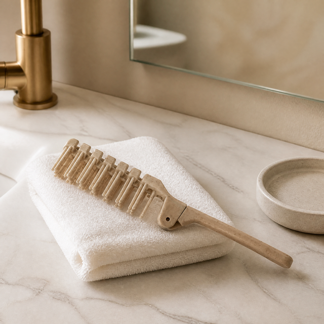 Folding Hair Brush Portable Foldable Travel Hairbrush Comb Straw+pp Hair Comb for Hotel Guest Room Bathroom Amenities
