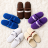 Custom Luxury Hotel slippers Disposable 5mm EVA Sole Non-slip Soft Terry Upper Coral Fleece Star Hotel Slippers