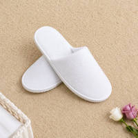 Factory Cheap Wholesale Custom Logo Disposable Hotel Amenities Guest Slippers for Travel Spa Airline