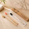 Natural Eco-Friendly Biodegradable Bamboo Toothbrush with Colorful Nylon Bristles Wood Dental Toothbrushes
