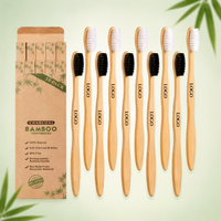 Eco-friendly Toothbrush with Soft Charcoal Bristles Custom Logo Natural Organic Bamboo Handle Biodegradable Affordable