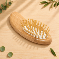 Factory Wholesale Biodegradable Handmade Natural Bamboo Rubber Hairbrush Comb with Wooden Handle