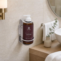 Stainless Steel Wall Mount Liquid Dispenser Bottle for Hotel Amenities-Shower Gel or Soap Dispenser