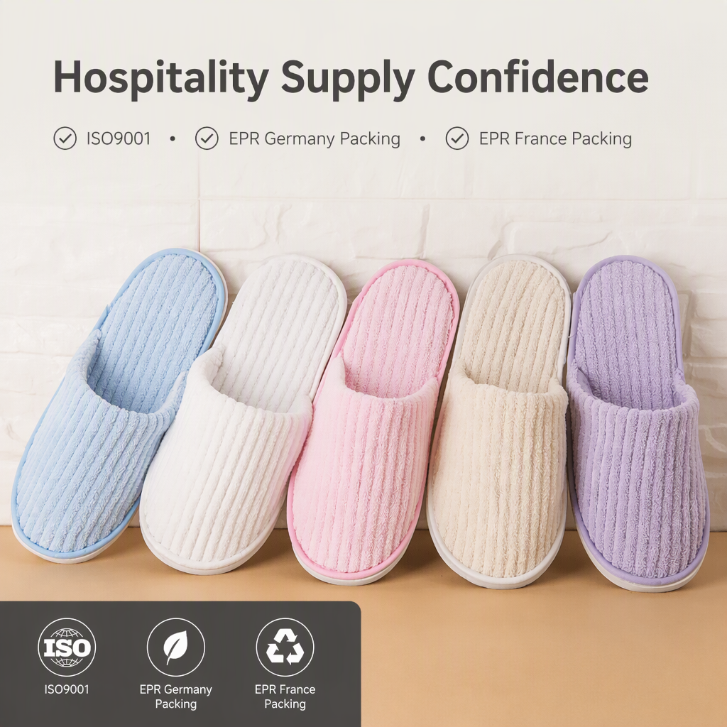 Colorful High Quality slippers Hotel Eco-Friendly Wedding slippers for Guests Travel Wholesale Cheaper Price
