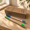 Wholesale Custom Logo Bamboo Toothbrush Biodegradable Recyclable Disposable Soft Bristle Natural Wood for Adults Kids Hotels