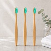 Colorful Nylon Soft Bristles Natural Bamboo Toothbrush Eco-Friendly Organic Travel Individual Card Box Package for Hotel