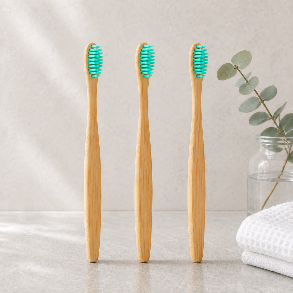 Colorful Nylon Soft Bristles Natural Bamboo Toothbrush Eco-Friendly Organic Travel Individual Card Box Package for Hotel