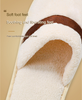 Disposable Luxury 3-5 Star Hotel Slippers Coral Fleece Extra Soft Non-slip Sole Custom Logo for Spa Airline Travel Bathroom Use