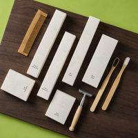 BenBen Personalized Logo Hotel Bathroom Kit High-End Disposable Bamboo Paper Card Box with Premium Features