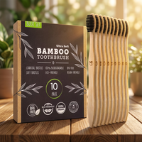 Eco Friendly Disposable Biodegradable Bamboo Wood Toothbrush Hotel Multicolored Soft Bristles Custom Logo Bamboo Toothbrush