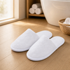 Wholesale OEM Custom Logo Luxury Economical Personalized White Hotel Room Spa Guest Environmentally Friendly Disposable Slippers