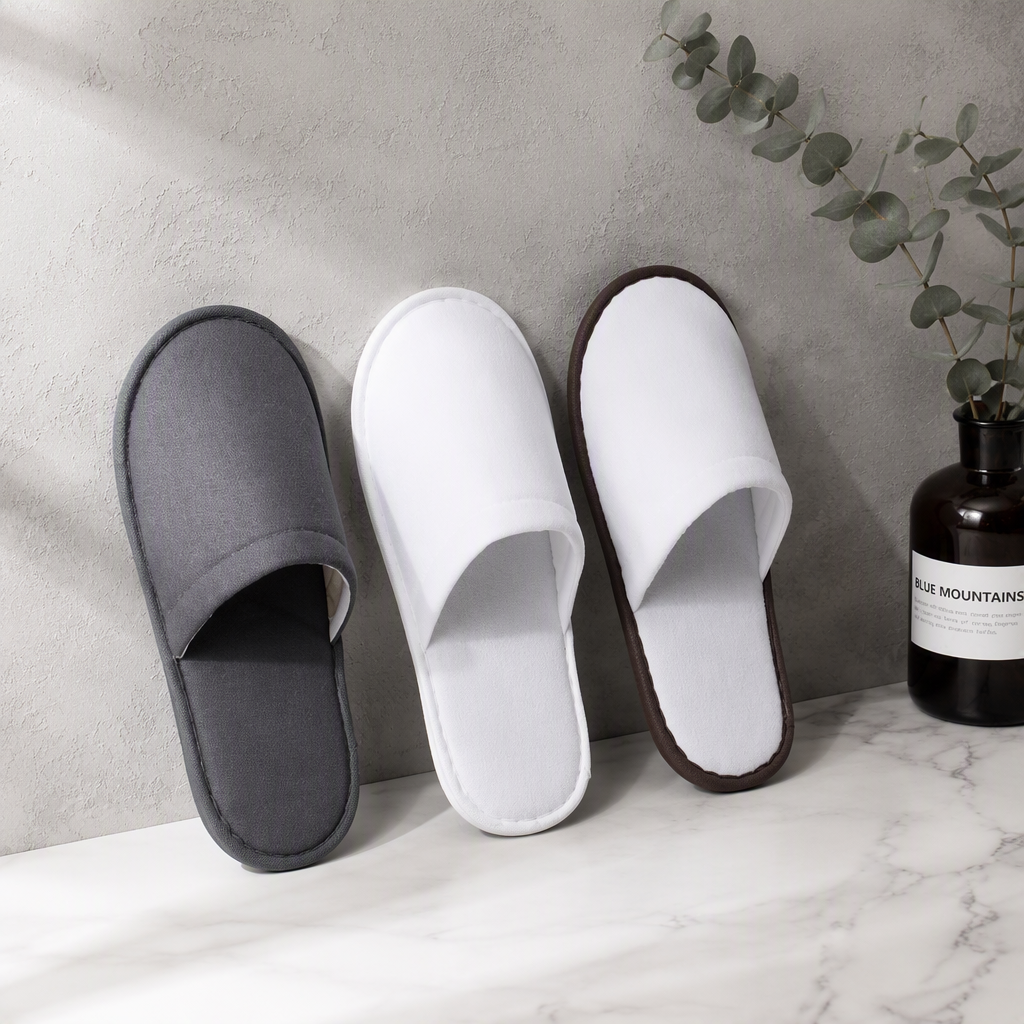 Wholesale Eco-friendly Washable Customized Logo Disposable Waffle Slippers for Hotel Travel Spa Guest Use