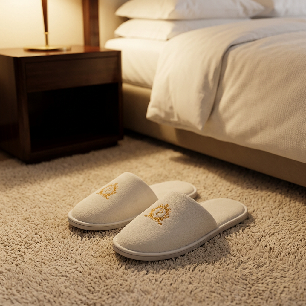 Factory Wholesale Custom OEM Disposable Hotel Spa Slippers Anti-Skid Individually Wrapped for Guests