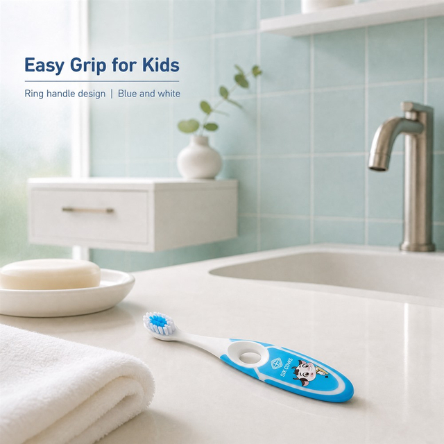 Kids Children Manual Toothbrush Cute Cartoon Ultra Soft Bristle Teeth Cleaning Oral Care Brush for Hotel Home Travel Bathroom